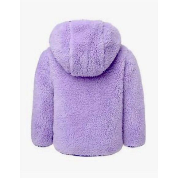 NEW Girls Sz 9-12 Months Purple Soft Fleece Hooded Jacket & Snowsuit 2 Pc Set - Picture 6 of 9
